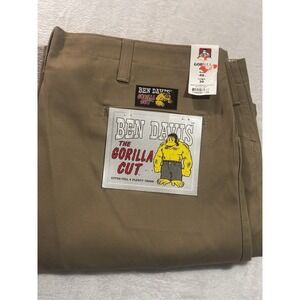 NEW Vintage Ben Davis Gorilla Cut Khaki Wide Leg Baggy Pants Men's Sz 48x30